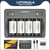 Liitokala D4 bộ sạc 4 khe, sạc pin 9Vol, pin li-ion 3.7vol, AA, AAA.