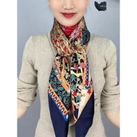 Lijin Khăn Vuông Lớn 110 * 110cm Khăn Lụa Cây May Mắn Phiên Bản Hàn Quốc Thu Đông Phong Cách Mới Khăn Choàng Satin Phù Hợp Với Tất Cả Trận Đấu