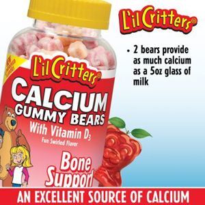 Kẹo dẻo Lil Critters Calcium Vitamin D3 Gummy Bears - 200 viên