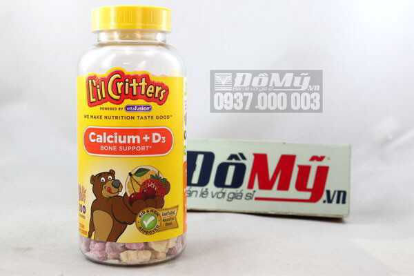 Kẹo dẻo Lil Critters Calcium Vitamin D3 Gummy Bears - 200 viên