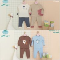 Lil little love - Bộ dài tay len in hình, bộ nỉ lót lông cho bé đến 4y