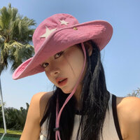 Lili Mùa hè Mũ Cao Bồi jean washed NÓN Unisex Nhật Bản Cắm trại ngoài trời Leo núi Chống nắng Mũ tai bèo nam nữ, denim