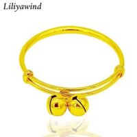 Liliya Chuông Bóng Chữ Cho Trẻ Em Màu Vàng 18K Thời Trang Vòng Tay Kéo Đẩy Trang Sức Trẻ Em