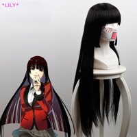 Lily Anime nhân vật hoạt hình jabami yumeko đen dài thẳng tóc giả cosplay Party uuu