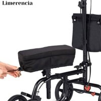 Limerencia Scooter Pad Cover, Đệm xốp Walker đa năng thoải mái, Bọt nhớ bền đầu gối xe tay ga màu đen