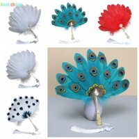 Limit SHOWS Quạt lông vũ Mặt dây chuyền tinh tế Quà tặng cho bữa tiệc cưới