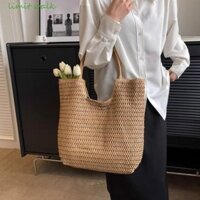 Limit WALK Straw Hobo Túi du lịch cổ điển mềm mại