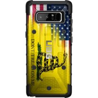 Limited Edition Customized Prints by Ego Tactical Over a UAG Urban Armor Gear Case for Samsung Galaxy Note 8 - Don't Tread On Me -USA