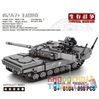LIMO TOY KB183 SEMBO 207001 SHENG YUAN SY 0104 non Lego XE TĂNG CHIẾN ĐẤU CHỦ LỰC LEOPARD 2A7 + bộ đồ chơi xếp lắp ráp ghép mô hình Military Army SURVIVAL WARFARE LEOPARD 2A7+ MAIN BATTLE TANK Quân Sự Bộ Đội 898 khối