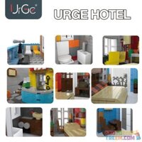 LIN07 00956 URGE UG-10182 10182 UG10182 non Lego KHÁCH SẠN Ở CUBA bộ đồ chơi xếp lắp ráp ghép mô hình Creator HOTEL Sáng Tạo 4143 khối