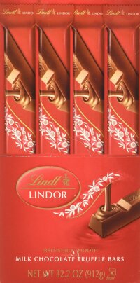 Lindt Lindor Milk Chocolate Truffle Bar, 24 Count