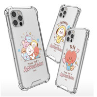 Line Friends BT21 baby clear case compatible for iPhone 14 13 12 12 11 pro max galaxy s23 s22 s21 ultra plus note 20 10 pattern