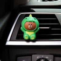 LINE FRIENDS Kẹp Khuếch Tán Nước Hoa Gắn Lỗ Thông Gió Xe Hơi Hình Gấu Nâu Dễ Thương