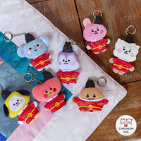 [Line Friends] Korea BTS BT21 Baby K-Edition 2 Hanbok Plush Doll Keychain ;  Móc khóa búp bê sang trọng Hanbok BTS BT21 Baby K-Edition 2 Hàn Quốc