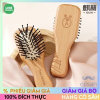 [Line Friends] Lược đệm khí Mini Lược Massage túi khí Lược gỗ