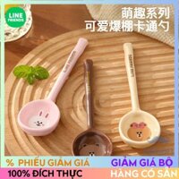 [LINE FRIENDS] Thìa sứ có tay cầm dài[LK]