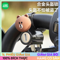 [LINE FRIENDS]Khóa mũ bảo hiểm xe máyKhóa mũ bảo hiểm xe đạp[LC]
