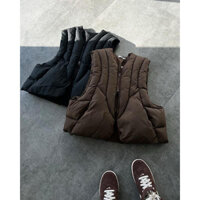 LINE VEST - Áo Phao Puffer Form Cropped Unisex