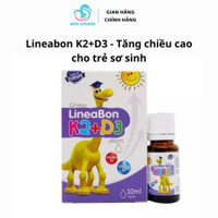 Lineabon d3 k2 Vitamin d3 k2 mk7 Vitamin d3 cho trẻ sơ sinh Canxi d3k2 Lọ 10ml