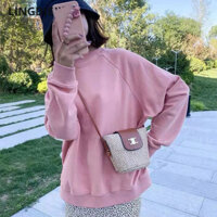 Lingdie Túi xô nữ mini cuộn ống hút biên tập chéo túi mini