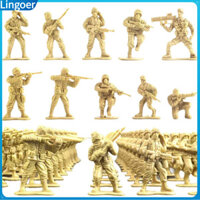 Lingoer| 100 Chiếc Lính Mô Hình Bộ Chơi Sandtray Chiến Binh Búp Bê Chiến Đấu Cảnh Nhựa Tĩnh Mô Hình Trang Trí Thu Nhỏ Người Lính Mô Hình Quân Sự Trẻ Em Đồ Chơi Bé Trai Bé Gái Quà Tặng