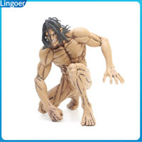 Lingoer| 15cm Tấn Công Titan Nhân Vật Hành Động Quỳ Sáng Lập Titan PVC Đồ trang trí Thu Nhỏ Bức Tượng Trang Trí Tập Thể Cơ Eren-Jaeger Hình Anime Đồ trang trí Trang Trí Xe Hơi