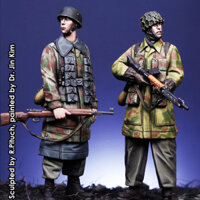 Lính dù 1 / 35 WW2, Lính mô hình nhựa, Chủ đề quân sự WWII, Bộ không lắp ráp và không sơn