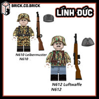 Lính Đức Đồ chơi Lắp ráp Lính Quân Sự Thế Chiến Mô hình Germany Army N610-N612