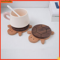 Linh hồn| Đế lót ly rùa thủ công Đế lót ly hấp thụ nhiệt Bộ đế lót ly rùa bằng gỗ thủ công Thảm bảo vệ bàn chống trượt cho văn phòng tại nhà Đồ uống ẩm chịu nhiệt hấp thụ