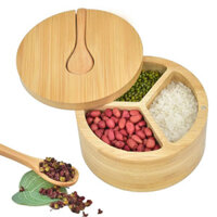 Linh hồn| Nắp Xoắn Hộp Gia Vị Đường Và Tiêu Dung Tích Hộp Đựng Muối Tre Hộp Gia Vị Có Nắp Từ Tính Và Muỗng Cho Tổ Chức Nhà Bếp Hoàn Hảo Cho Đường Peppe
