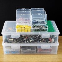 Linh Kiện Điện Tử Phụ Kiện Hộp Bảo Quản Tụ Điện Trở Diode DIY Bảng Mạch Trong Suốt Vuông Hộp Nhựa