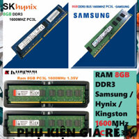 LINH KIỆN LAPTOP ✅ Ram Samsung / Hynix / Kingston 8GB DDR3 Bus 1600MHz PC3L - 12800 1.35V Dùng Cho PC Desktop Bảo Hành 3