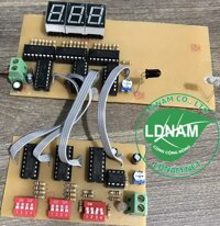 Linh kiện+ mạch in đếm sản phẩm 3 số cài đặt được dùng DIP bằng IC số LDNam