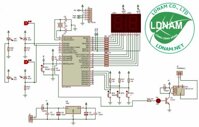 Linh kiện + mạch in mạch đếm sản phẩm 2 số vào ra 1 cổng dùng PIC16F877A LED 7 đoạn LDNam