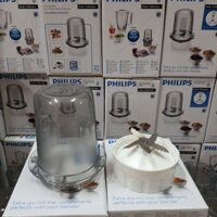 Linh kiện máy xay sinh tố - Bộ dao 5 lưỡi và cốc xay khô dùng cho máy xay sinh tố Philips HR2100 HR2102 HR2104 HR2108