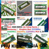 LINH KIỆN🕐 Ram Laptop DDR4 Kingston / Hynix / Samsung 4GB Bus 2133Mhz 2400Mhz 2666Mhz 3200Mhz PC4 1.2V Dùng Cho Máy Tín