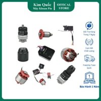 Linh kiện thay thế cho máy khoan pin không chổi than ( mạch điều khiển, roto, stato, công tắc, đầu kẹp 13mm autolock )