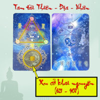 (Linh phù) thẻ bài Tam tài Thiên thời - Địa Lơi - Nhân Hòa