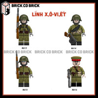 Lính Thế Chiến Đồ chơi Lắp ráp Nhân vật Lính Quân sự Bằng Nhựa Mô hình Lính WW2 N613-N616