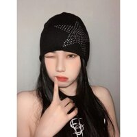 LINH TUXEDO - MŨ NÓN LEN ĐÍNH BLING BLING NGÔI SAO STYLE HIPHOP