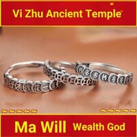 [Linh vật vận chuyển nhanh] Bạc s925 Thánh hiến Rất nhiều chiếc nhẫn Nam Nữ Thiết kế Đồng Đồng Nhẫn Chuyển tiền may mắn