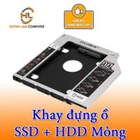 linhcu  Khay ổ cứng laptop Caddy Bay SATA 3.0 9.5mm Mỏng gắn thêm ổ cứng cho Laptop