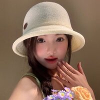 LINHTUXEDO - MŨ NÓN VẢI VÀNH TRÒN TAG NÂU TIỂU THƯ