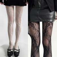 LINHTUXEDO - VỚ QUẦN TẤT LƯỚI TRONG HỌA TIẾT HOA CỎ