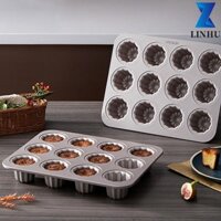 Linhu Cannele Khuôn Tráng Miệng Thép Carbon Pháp Chống Dính Mousse Custard Bánh Chảo