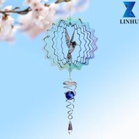 Linhu Chim Gió Spinner Thép không gỉ Móc treo ổ đĩa kim loại Trang trí sân vườn