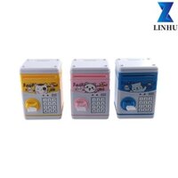 Linhu Điện Tử Heo Đất Đồ Chơi Sáng Tạo Trang Trí Nhà Cửa Bền Hộp An Toàn Đồng Xu Hộp Tiền Gửi Mini Atm Máy