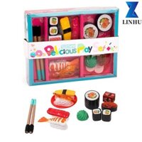 Linhu Đồ Chơi Thực Phẩm Nhà Bếp Trẻ Em Giáo Dục Sớm Quà Tặng Trẻ Em Dễ Thương Giả Vờ Chơi Nhập Vai Mô Phỏng Mini Bộ Sushi