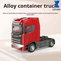LINHU Linhu Kỹ Thuật Vận Chuyển Xe Container Đầu Mô Phỏng Quà Tặng Bé Trai