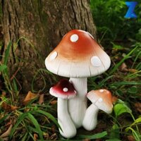 Linhu Nấm Vườn Tượng Nhựa Chậu Hoa Micro Phong Cảnh Quà Tặng